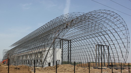 长线集团领导视察淮南无人机钢构工程