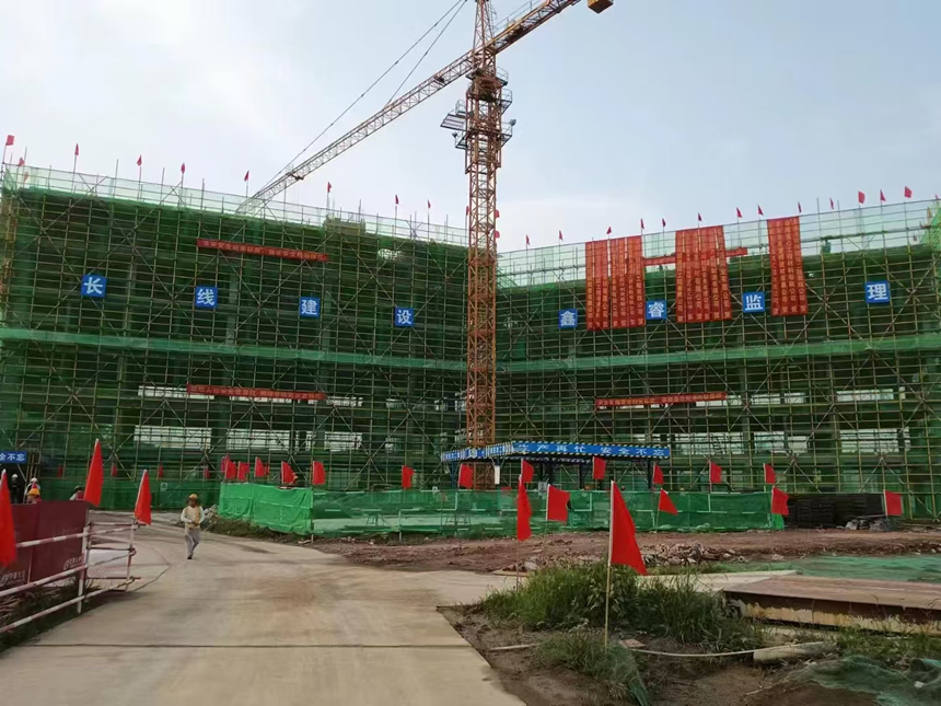 奋战八个月，聚盟数字物流产业园十三万平方钢结构厂房顺利完工。(图9)